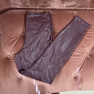 White House Black Market Glossy Purple Leggings